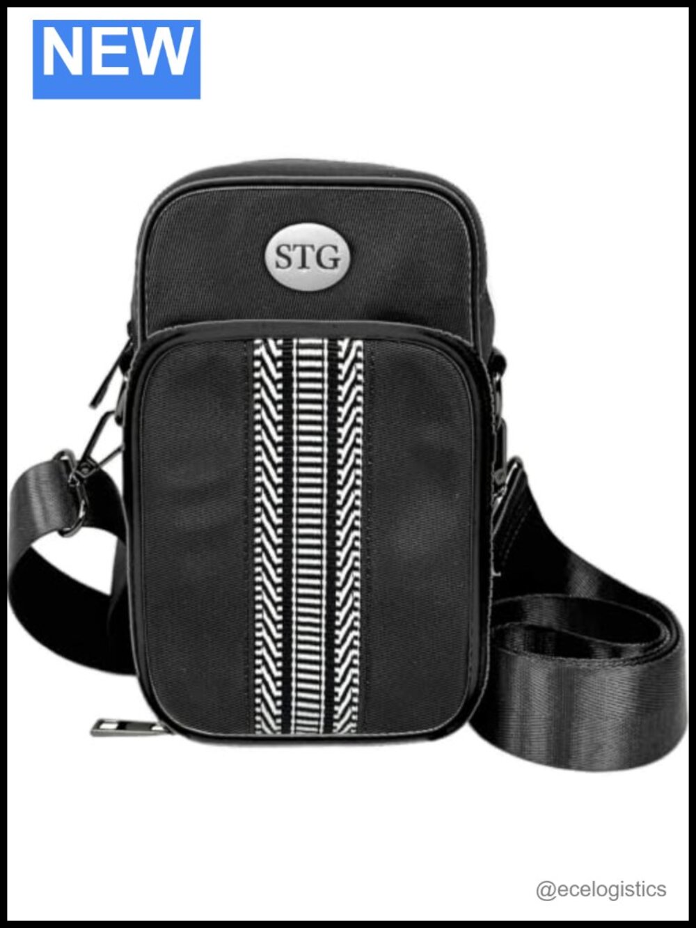 RFID Crossbody Sling Bag with Card Slots & Adjustable Strap